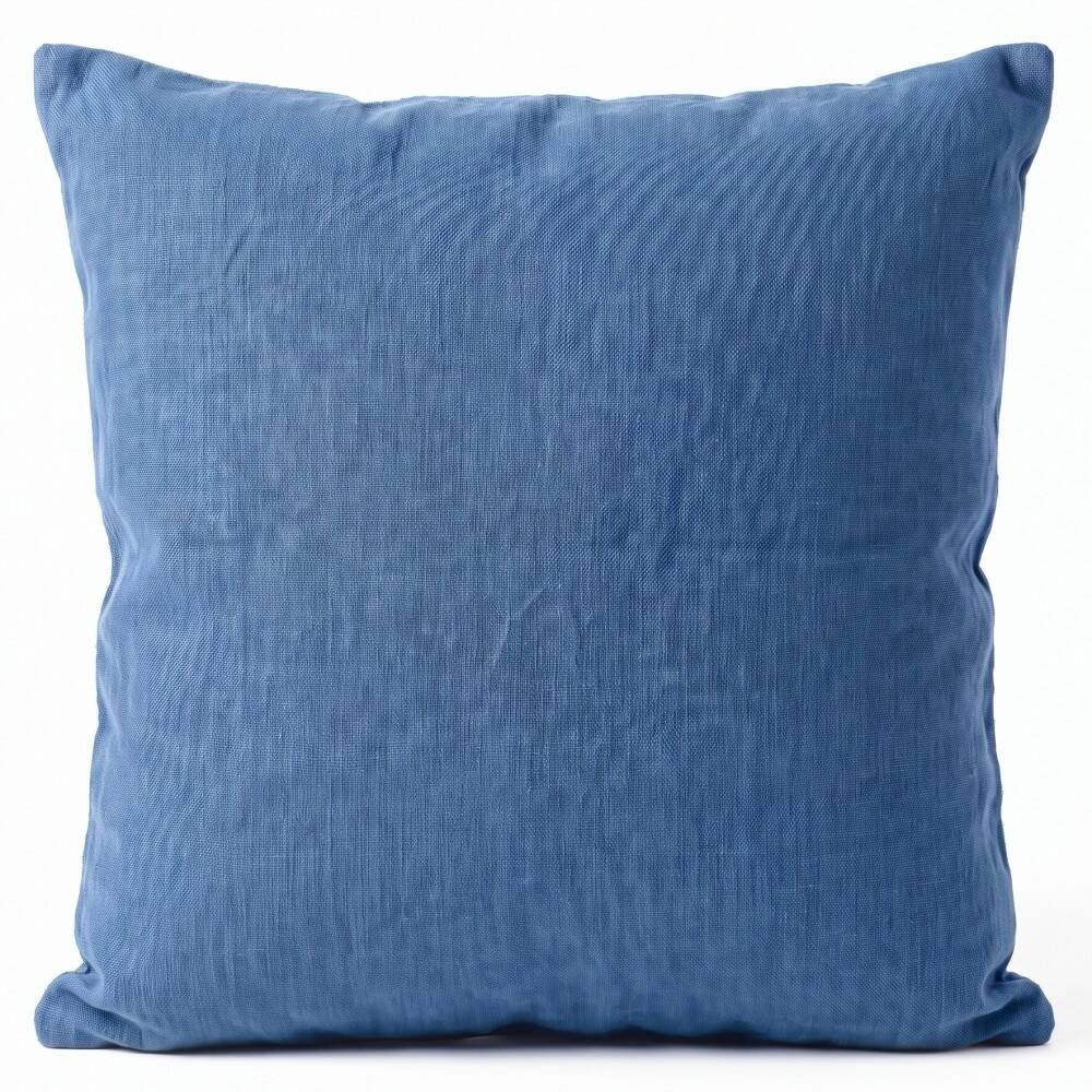Silk Embroidered Floral Cushion Cover. Blue Throw Pillow Case. Traditional Uzbek Accent Pillow.