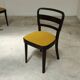 Set of 4 Thonet art deco chairs 1930, mustard yellow buckle