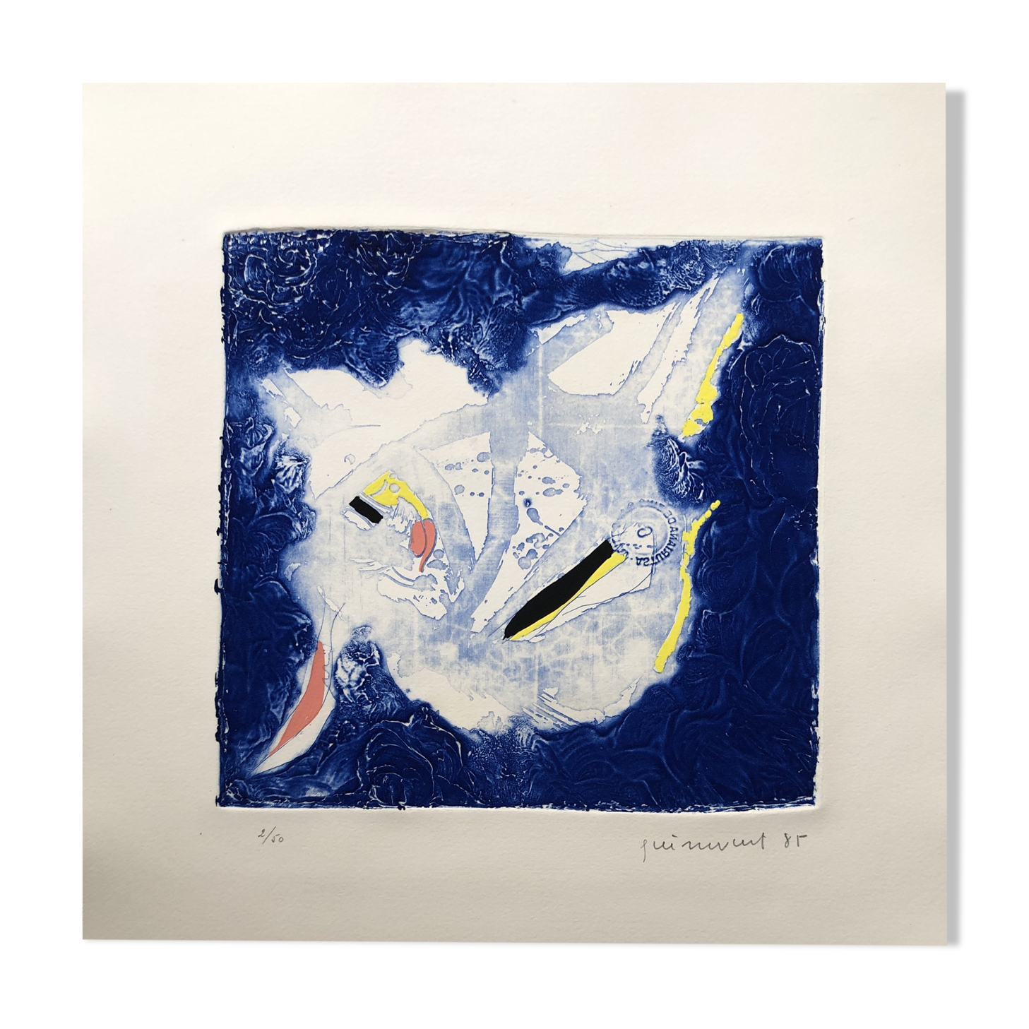 Josep guinovart, mare nostrum 14, 1985. original engraving signed and numbered