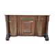 Credenza in mahogany door flame time XIX
