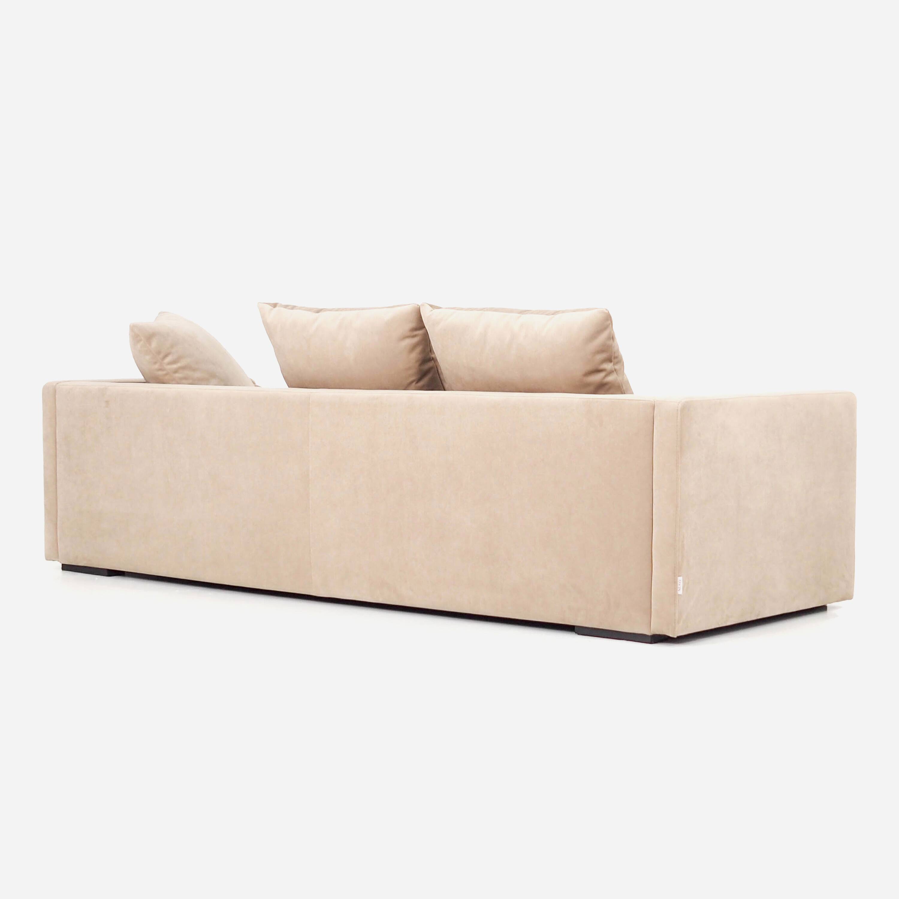 Sofa KOPENHAGA beige velour, Scandinavian design