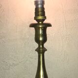 Lamp foot candle holder shape in solid brass 26.5 cm