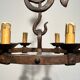 Lustre with rooster by Jean Touret for Atelier Marolles