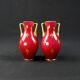 Pair of Baccarat crystal baluster vases decorated with a Lorraine cross