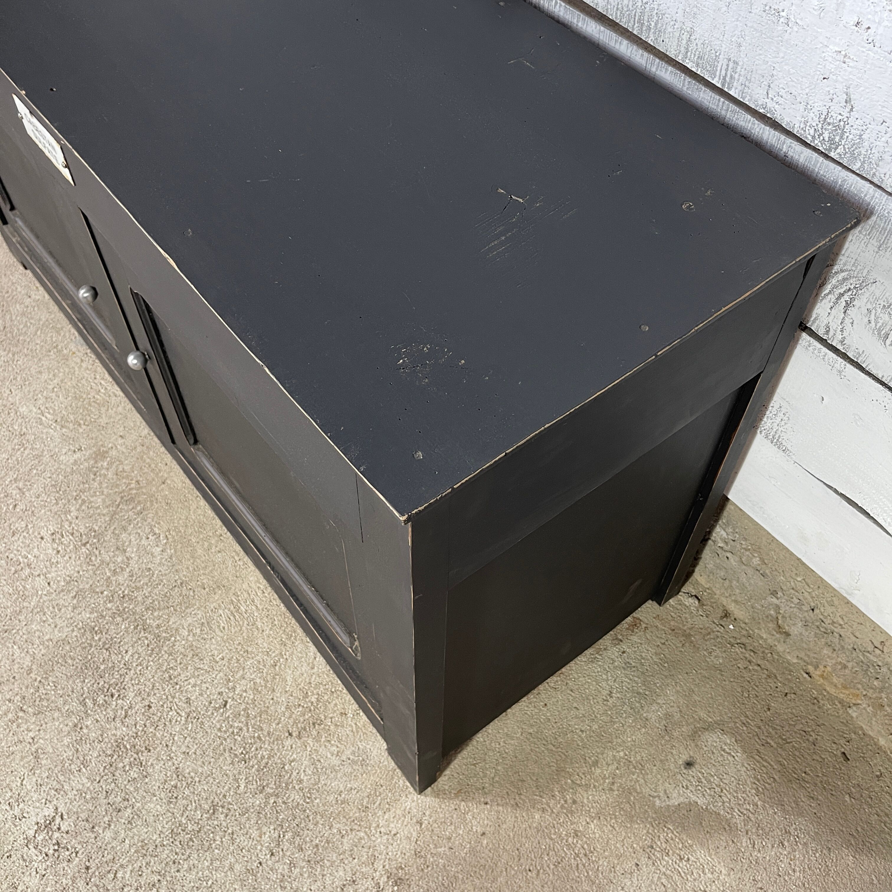 Black patina low sideboard