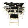 10 chaises pliables d’événementiel velours noir