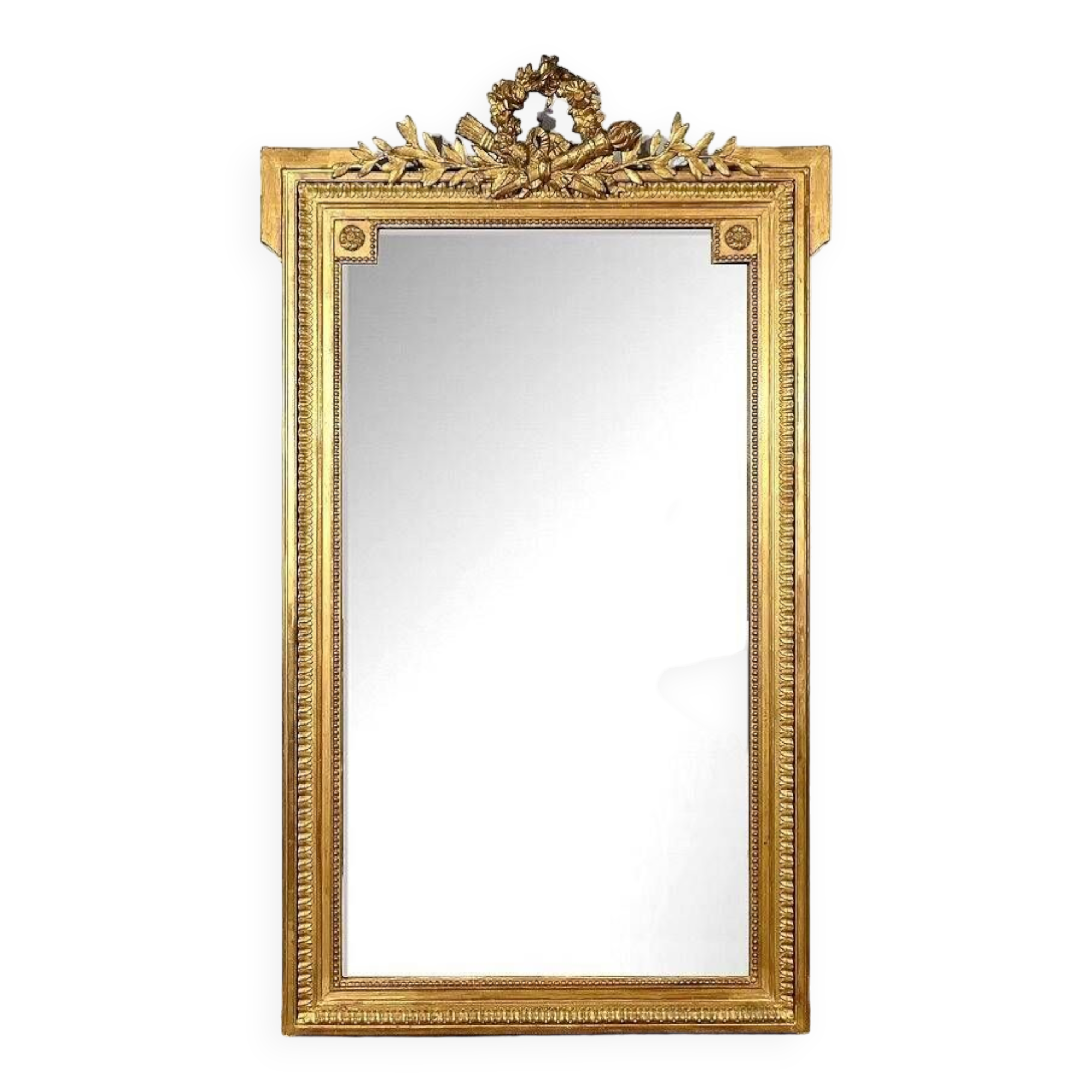 Gilded Wood Mirror, Louis XVI style, Napoleon III period – Mid 19th century