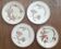 4 assiettes dépareillées terre de fer