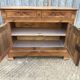 Antique low sideboard in solid cherry wood with 2 doors and 3 drawers