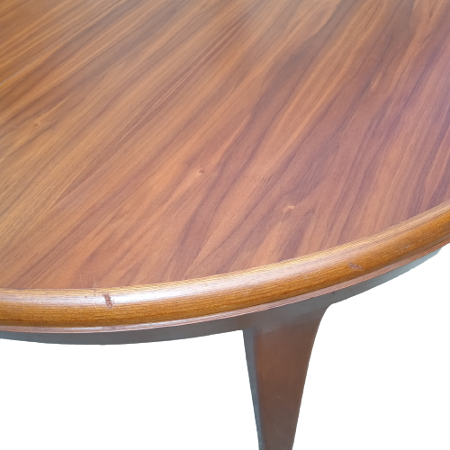 Table ronde en teck design scandinave vintage