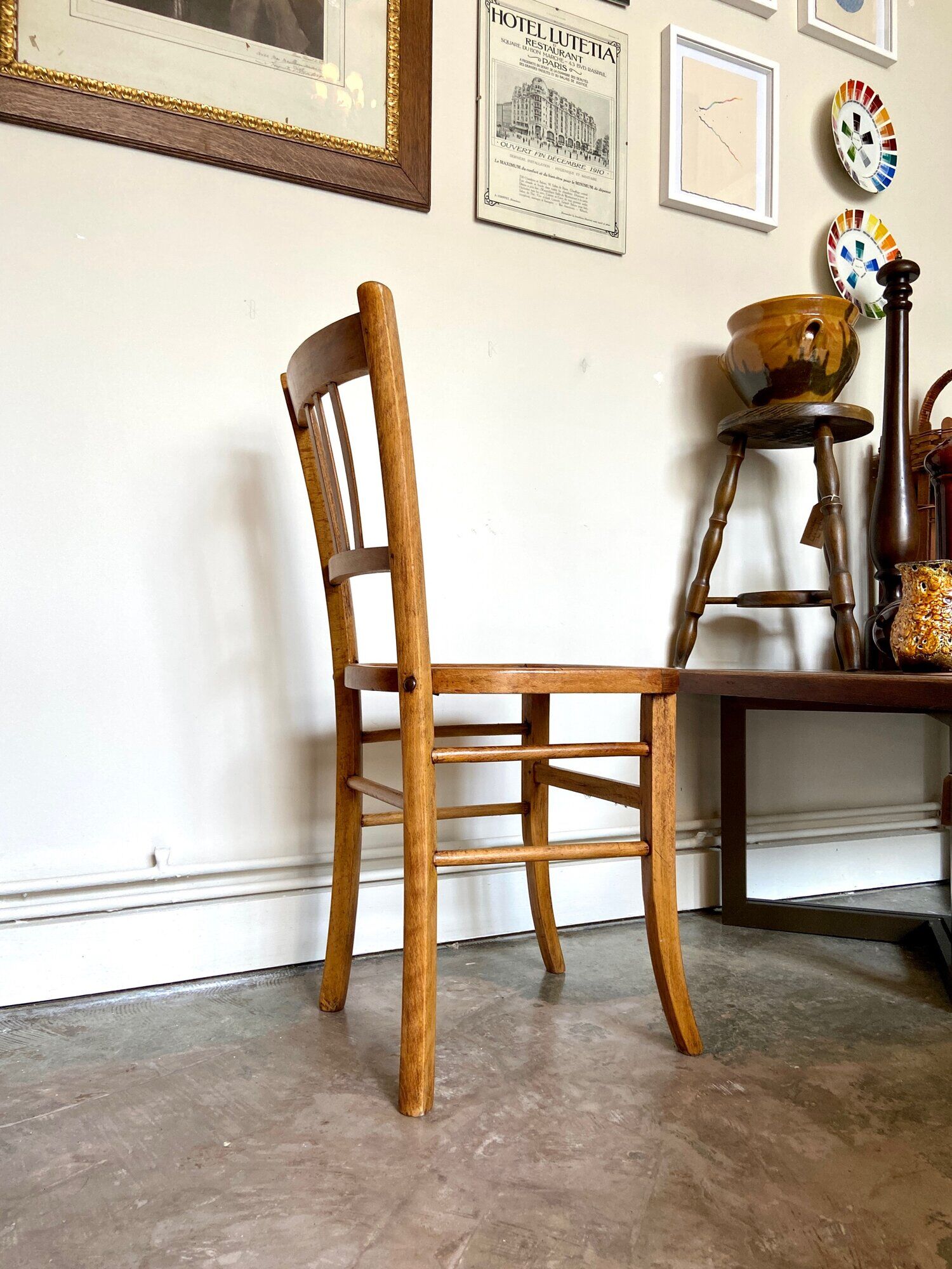 Bistro chair in light wood