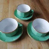 Set of 3 cups mint green bistro