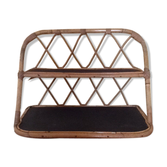 Rattan shelf