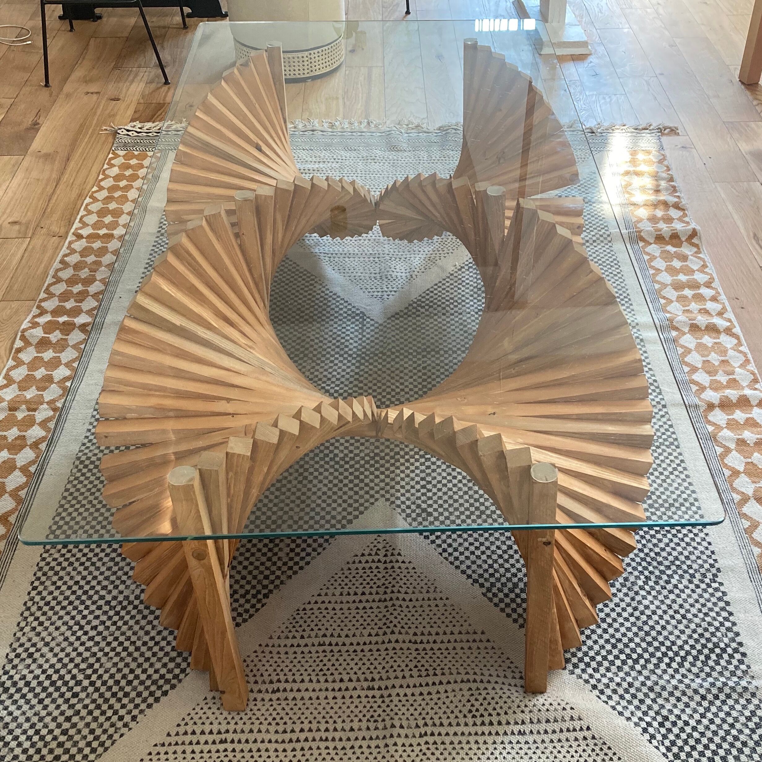 Coffee table in solid wood 160 x 80cm