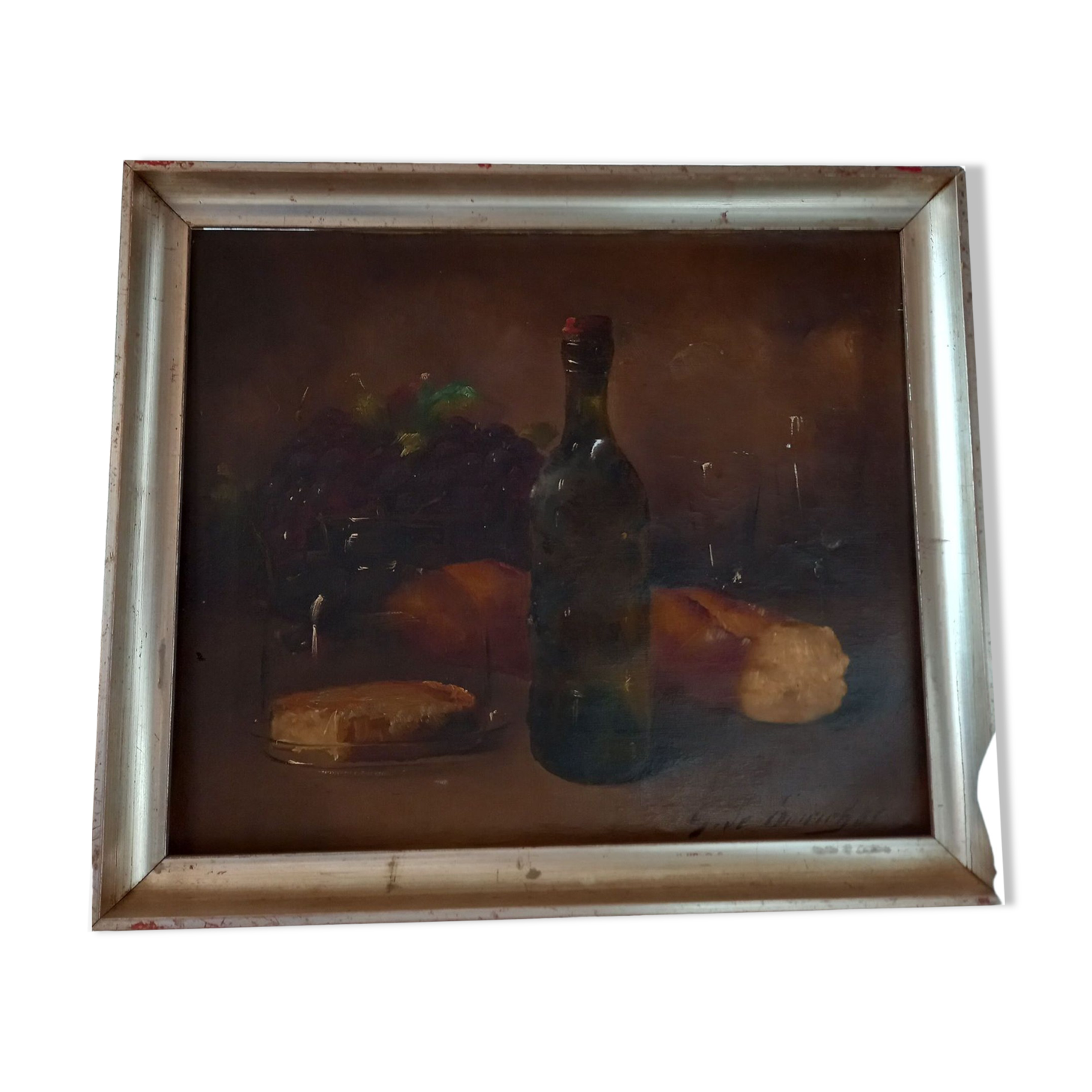 Table "wine, bread, cheese"