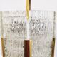 Kalmar Suspension Tambour Drum, Brass, Frosted Textured Glass, Austria, 1960s