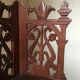 Small corner shelf in solid wood singable foldable art nouveau