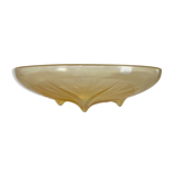 Lalique - coupe tripode volubilis jaune ambrée