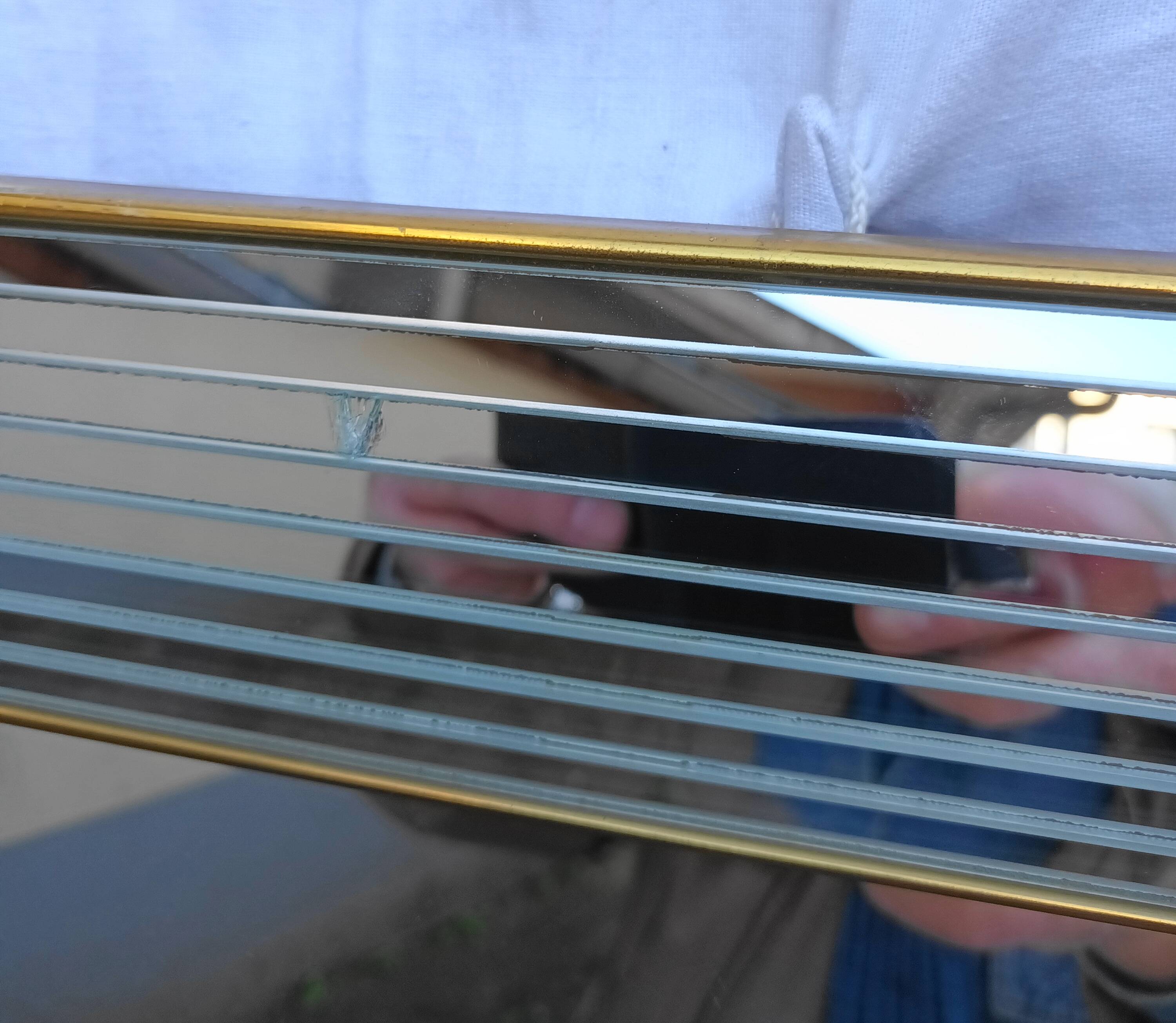 Belgian octagonal mirror "Deknudt Mirrors" from the 80s