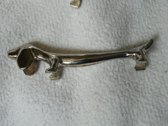 12 silver metal knife holders 6 dogs and 6 cats