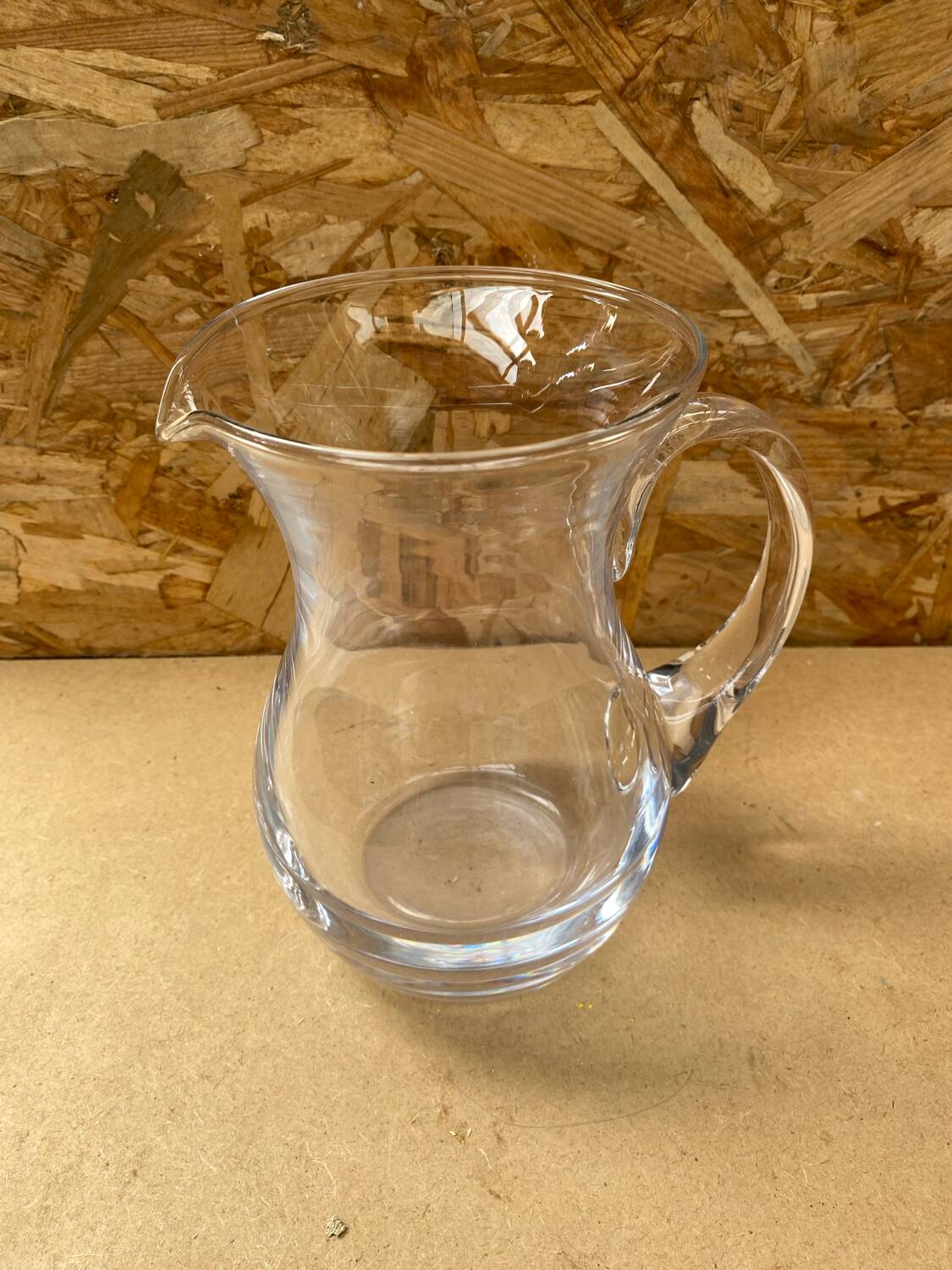 Antique Clear Blown Glass Pitcher Kitchen Service Vintage