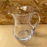 Ancien Pichet Verre Soufflé Transparent Cuisine Service Vintage