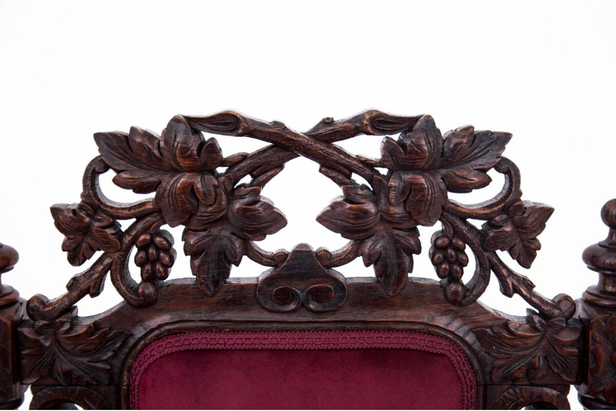 Fauteuil - trône ancien, France, vers 1890.