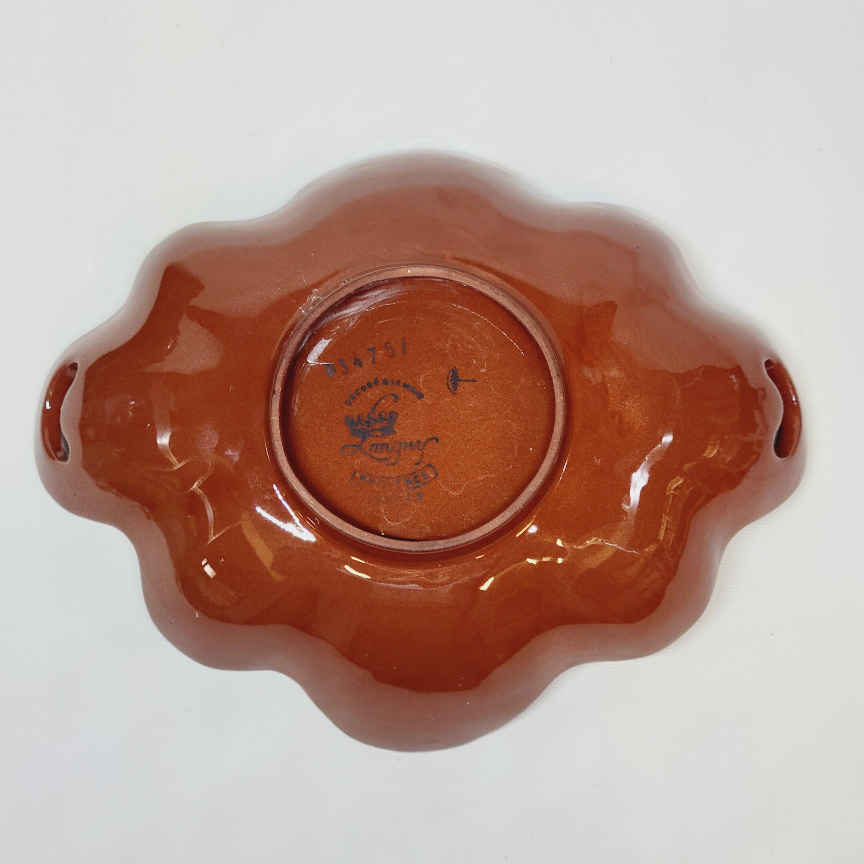 Longwy Cloisonné Enameled Basket Empty Pocket Cup Flowers Fe