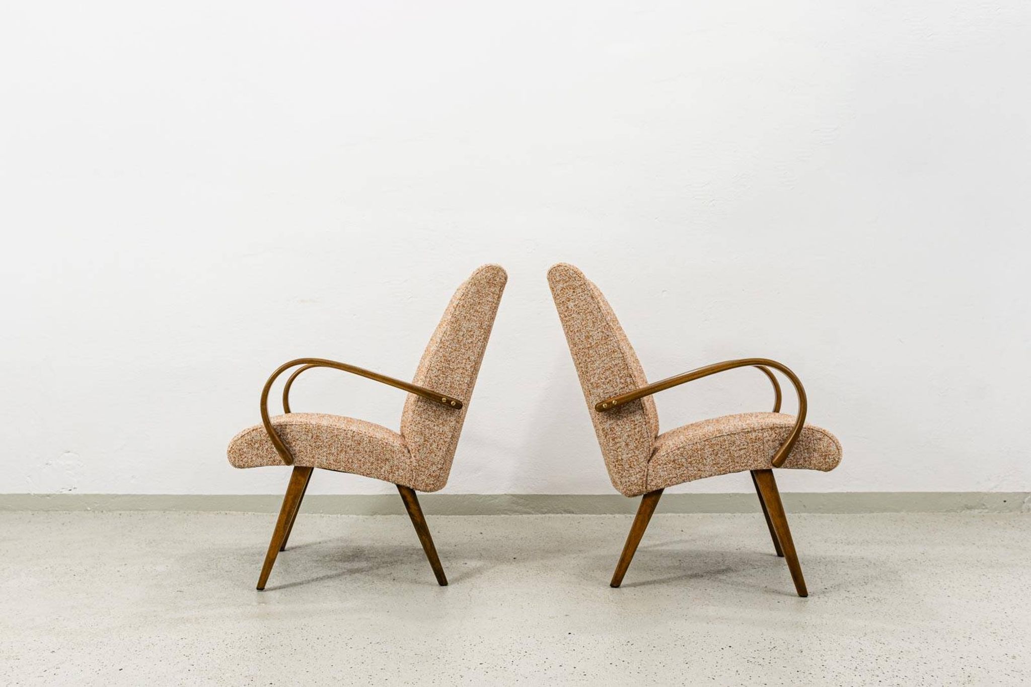 Vintage Armchairs, By J. Smidek For Ton, Czechoslovakia, 1960's, set of 2