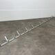 70s design aluminum wall coat rack, 21 hooks
