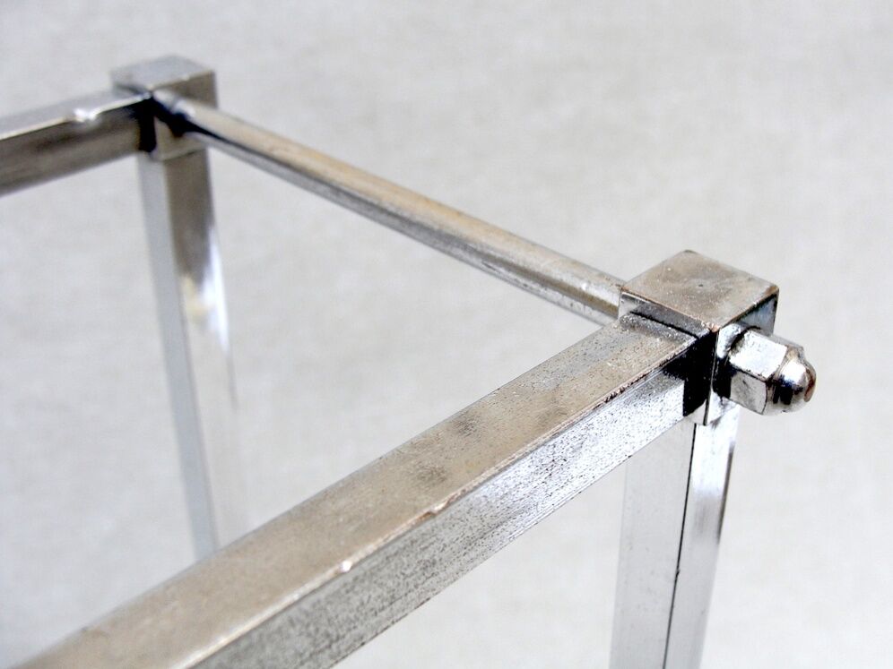 Art Deco umbrella holder in chromed metal