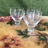 Set of 17 antique engraved glasses