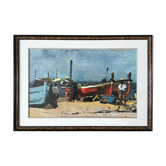 Table of boats and fishermen