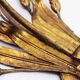 Gold leaf gilded metal wheat sheaf wall light 1950
