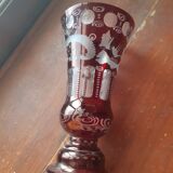 Bohemian crystal vase