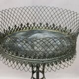 Wrought iron planter on stand