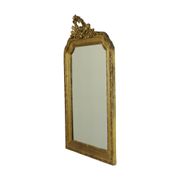 Large Antique Gold Mirror with Crown Classic Baroque France 118cm