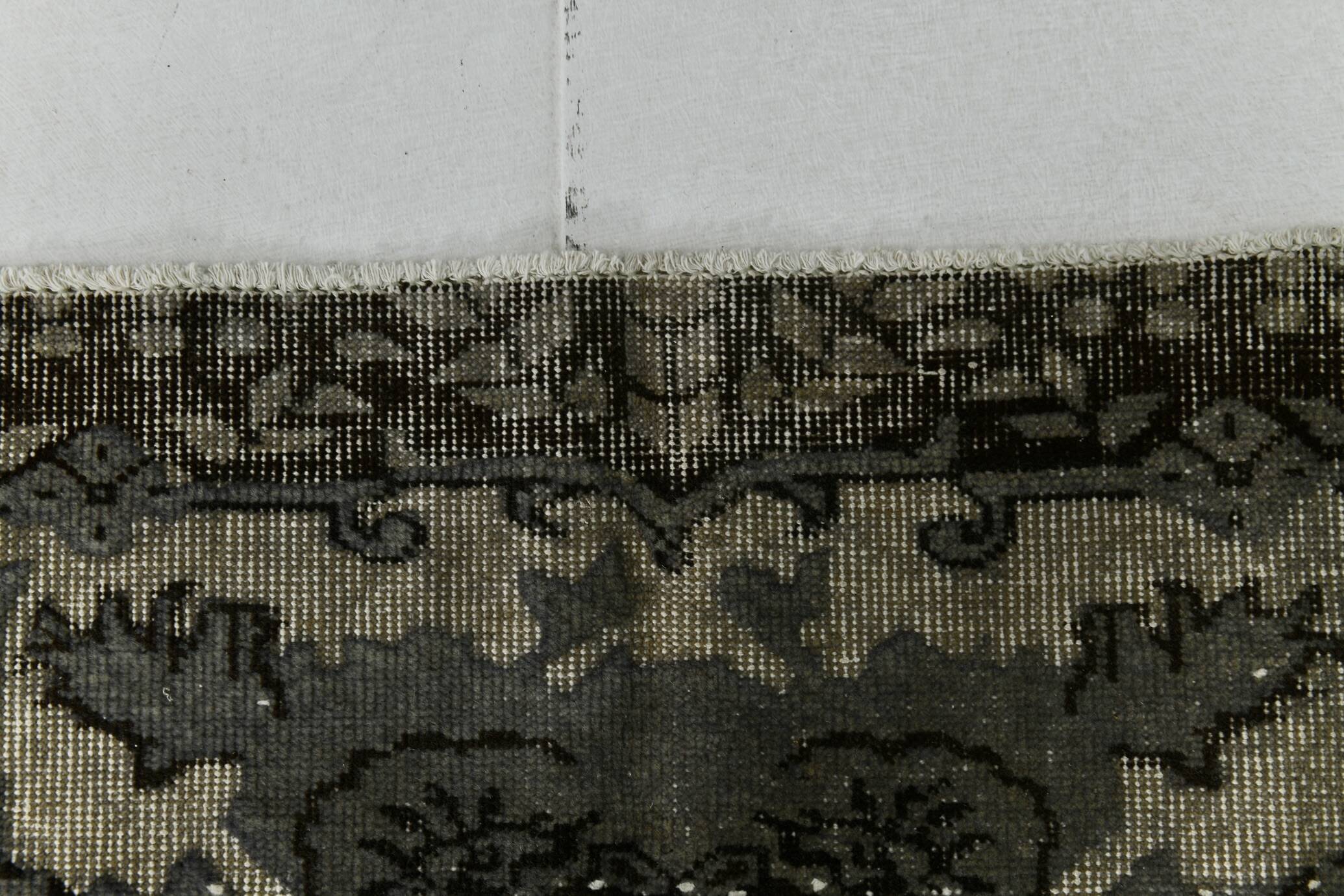 Gray & Black Oriental Vintage Rug, 220x317Cm