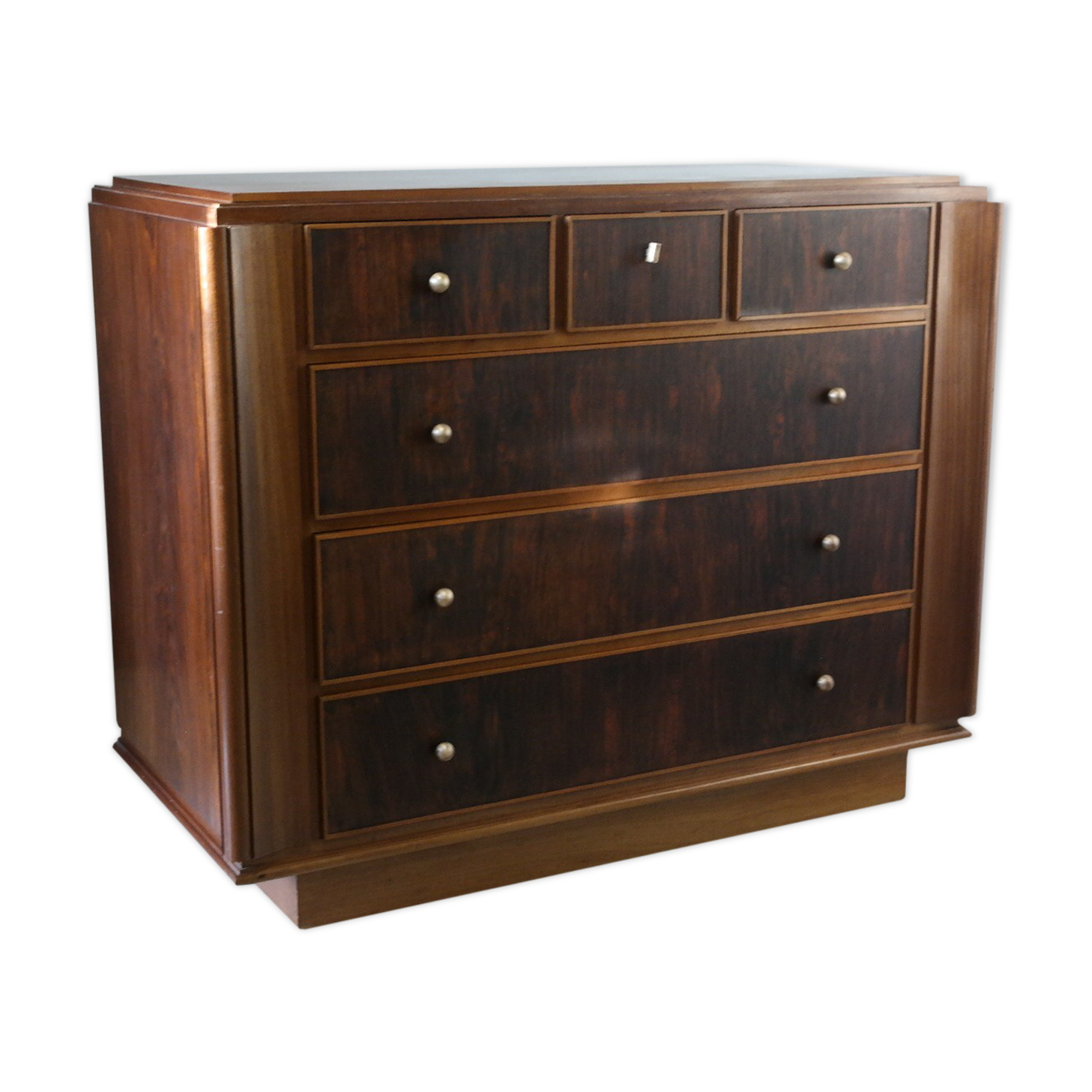 Commode art déco en palissandre et acajou