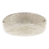 Large glass and polished metal glass flush mount lights by Sische, Germany