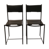 Paire de chaises en cuir naturel 'Spaghetti 101' par Giandomenico Belotti pour Alias, 1970's