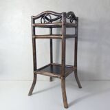 Vintage rattan saddle side table