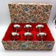 6 STAINLESS STEEL ICE CREAM CUPS, vintage, Le Grün Du vert Orfèvres