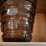 Daum Art Deco vase signed DAUM Croix de Lorraine Nancy FRANCE, smoked glass, faceted vase.