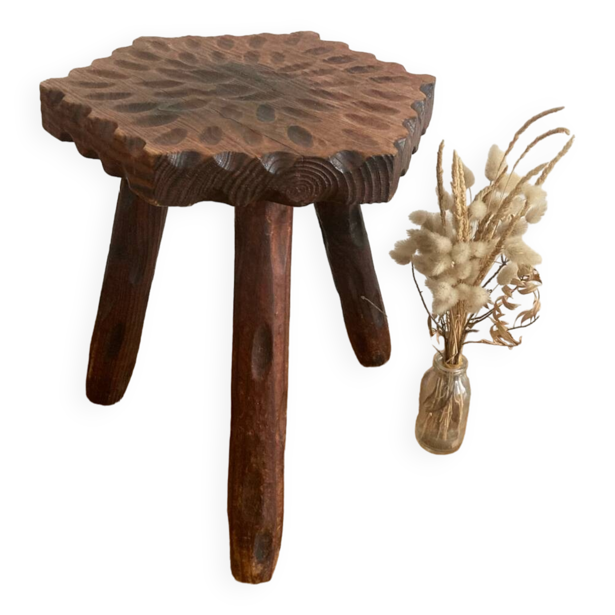 Brutalist tripod stool