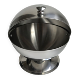 Metal sugar bowl style space age seventies 70s