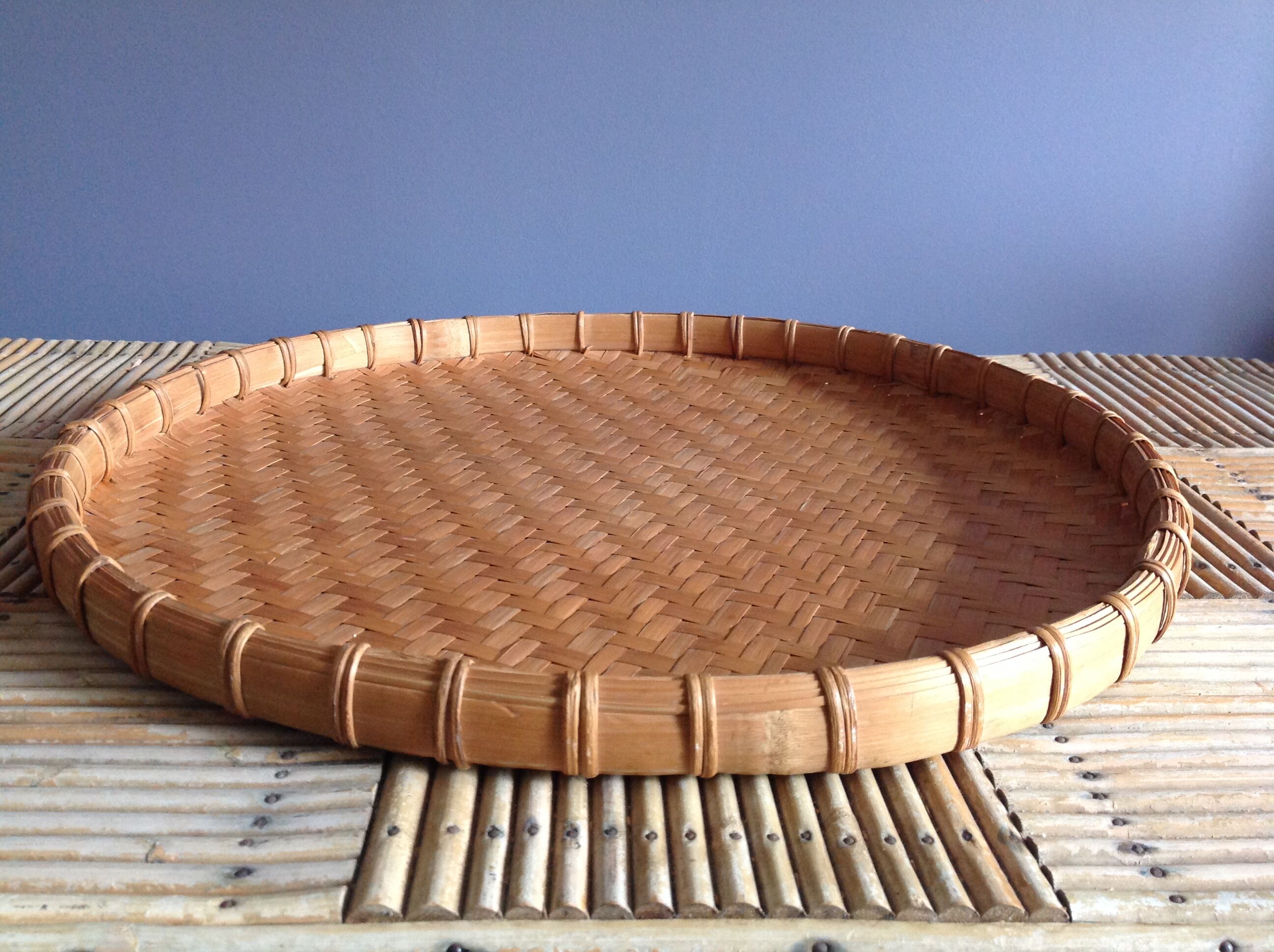 Braided bamboo platter