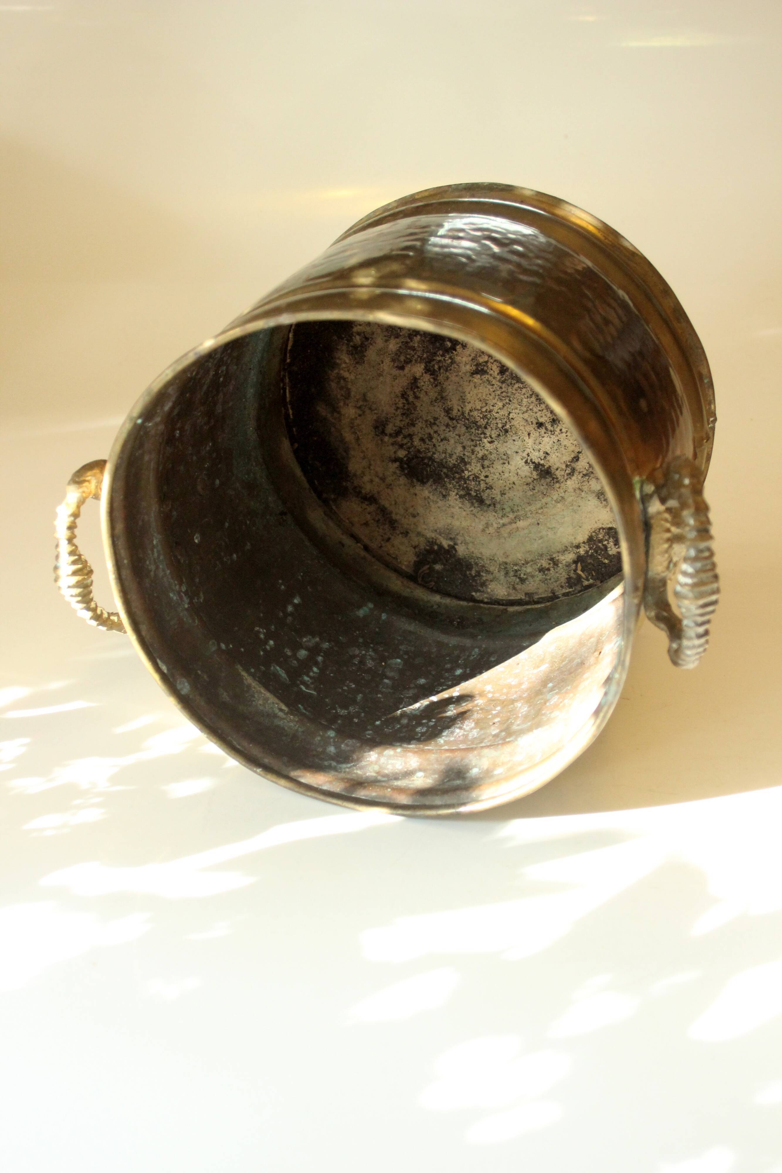 Large brass planter, Boho-style, Vintage