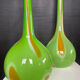 Pair of large flower vases in glass paste from the 70s-80s.
