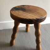 Tabouret tripode bois